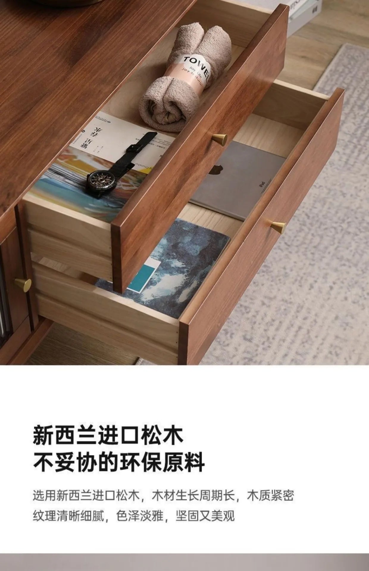 Wood Moveable Tv Cabinet Brown Modern Universal Farmhouse Storage Drawers Tv Cabinet Haushalt Muebles Para Tv Home Furniture Chef's Market