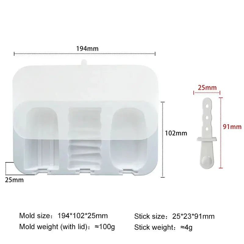 Homemade Popsicle 3-Cavity Ice Cream Mold Food Grade Silicone Letters JOY SMILE COOL YUM DIY Ice Lattice Ice Pop Molds colegio culinario de morelia