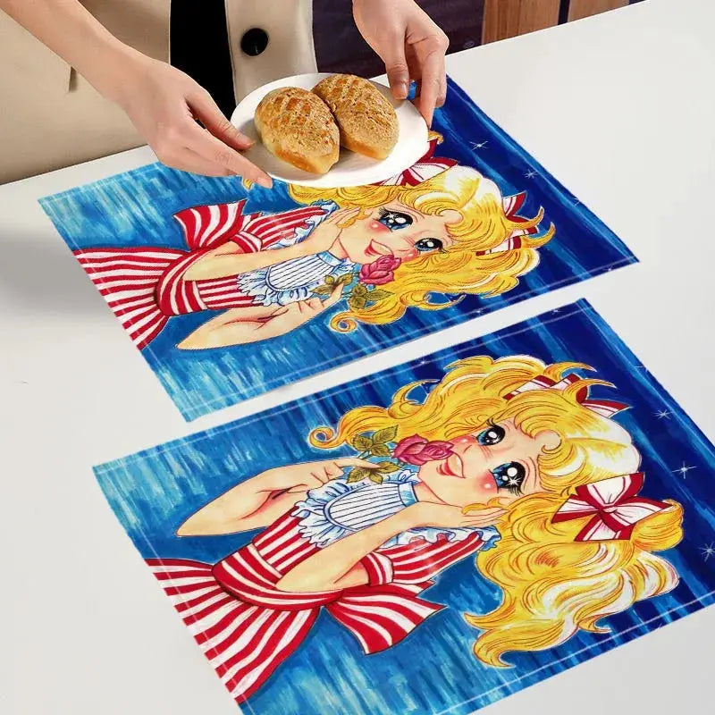 Candy Candy  Placemat Custom Cotton Linen Dining Table Mats Bohemian Coaster Pad Bowl Cup Mat Home Decor 7.17WJY colegio culinario de morelia