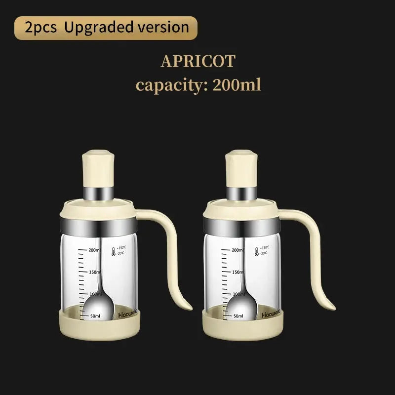 1pc Spice seasoning  bottle  kitchen supplies glass transparent sugar bottle with spoon seasoning bottle Salt and Pepper bottle colegio culinario de morelia