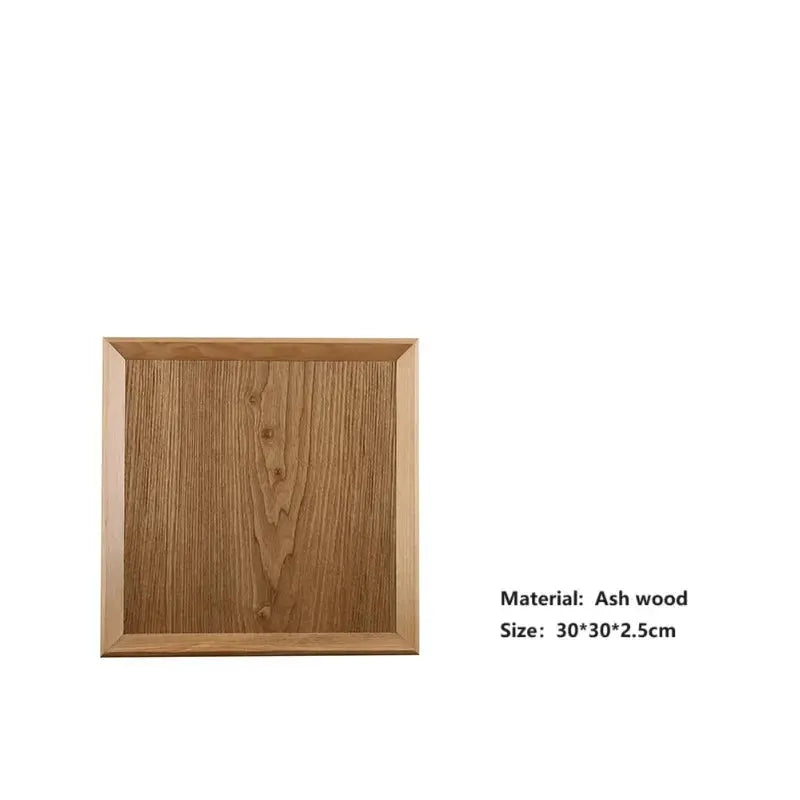 HeMu Natural Walnut Wooden Rectangular Tray Round Beech Handle Tray Kitchen Bread Fruit Shelving Restaurant Hotel Serving Tray colegio culinario de morelia