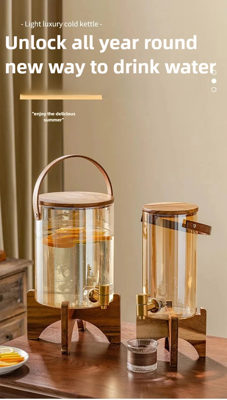 Glass Cold Kettle High-Temperature Resistant Commercial Juice Tank for Home Use Summer Beverage Storage for Kitchen & Bar Chef's Market