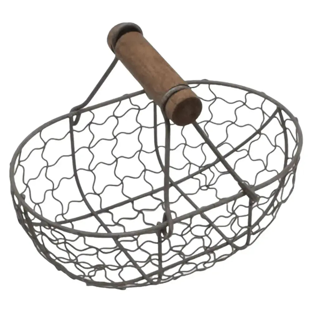 Iron Fruit Basket with Wooden Handle Bread Basket Storing Food Photography Props for Kitchen Organizer Fruit Bread Snack colegio culinario de morelia