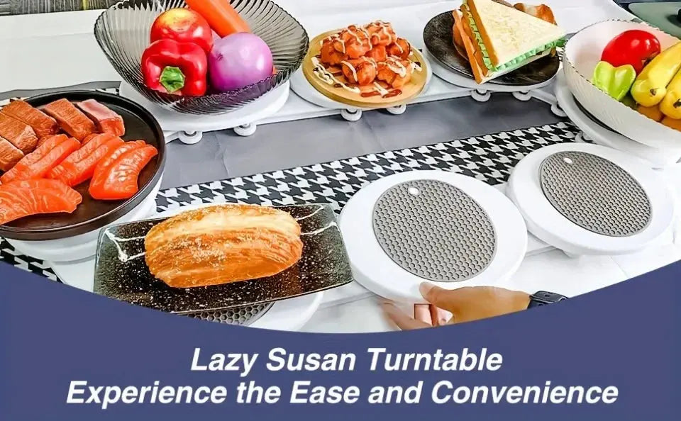 Dining Table Rotating Food Tray Foldable Space Saving Dish Outdoor Family Picnic Saucer Easy To Assemble and Clean Dining Tools colegio culinario de morelia