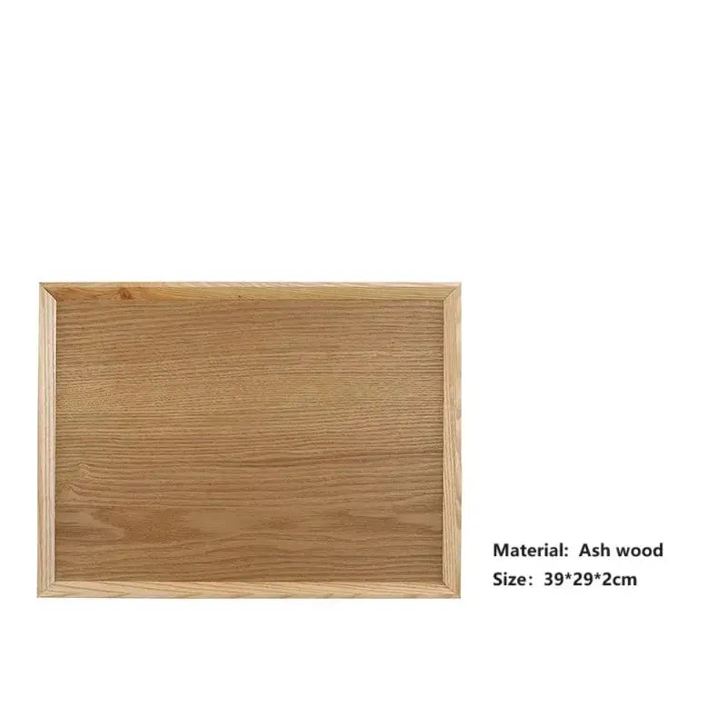 HeMu Natural Walnut Wooden Rectangular Tray Round Beech Handle Tray Kitchen Bread Fruit Shelving Restaurant Hotel Serving Tray colegio culinario de morelia