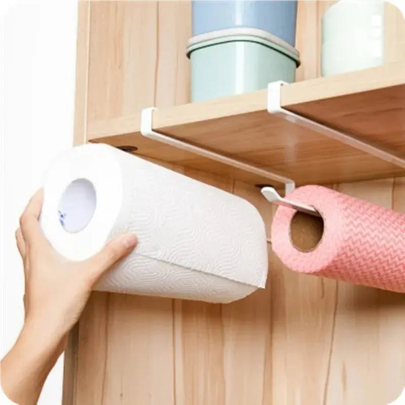Kitchen Tissue Holder Punch-Free Paper Towel Holder Hanging Toilet Roll Paper Holder Towel Rack Bathroom Cabinet Door Hook Orga colegio culinario de morelia