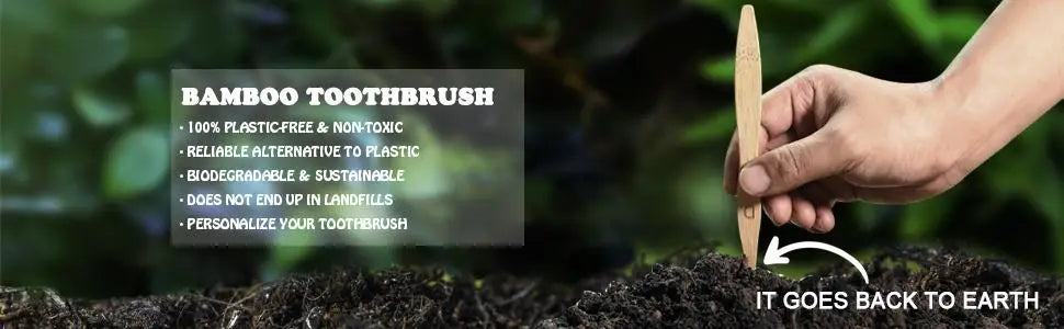 100 Pcs Biodegradable Eco-Friendly Natural Bamboo Charcoal Toothbrushes Soft Bristle Travel Wooden Manual Toothbrush Laser LOGO Chef's Market