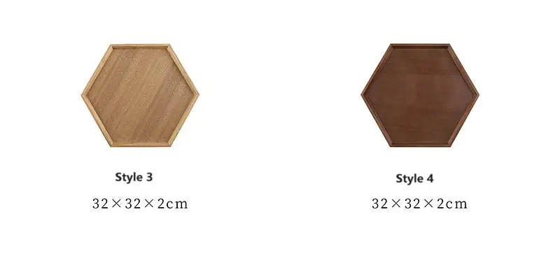 HeMu Natural Walnut Wooden Rectangular Tray Round Beech Handle Tray Kitchen Bread Fruit Shelving Restaurant Hotel Serving Tray colegio culinario de morelia