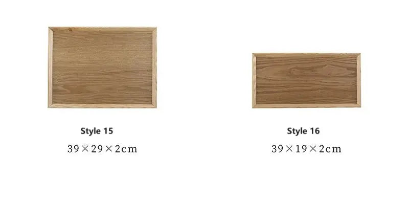 HeMu Natural Walnut Wooden Rectangular Tray Round Beech Handle Tray Kitchen Bread Fruit Shelving Restaurant Hotel Serving Tray colegio culinario de morelia