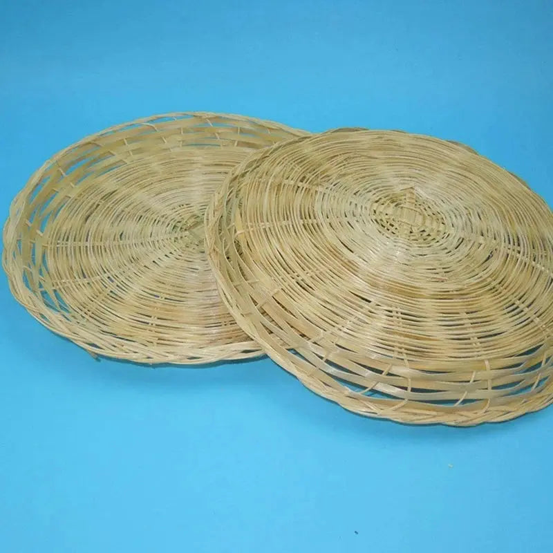 Bamboo Paper Plate Holder - 10 Inch Round Woven Plate Holder, Reusable Paper Plate Holders For Picnic Party colegio culinario de morelia