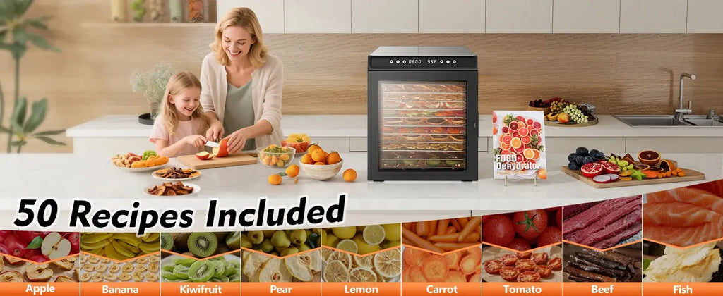 12-Tray 1300W Commercial Grade, 360° Even Drying for Jerky/Fruits, ETL Certified with 72H Timer&LED Display Food Dehydrator colegio culinario de morelia