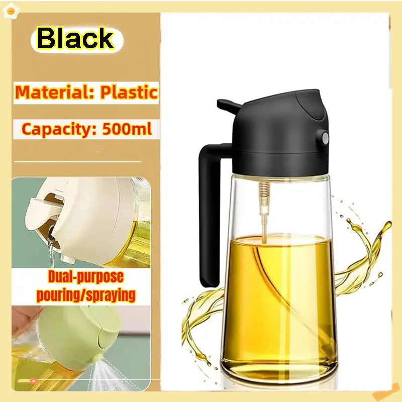 200/300/500ml Oil Spray Bottle BBQ Cooking Olive Oil Sprayer Plastic Baking Oil Spray Empty Bottle Vinegar Bottle Or  Oil brush colegio culinario de morelia