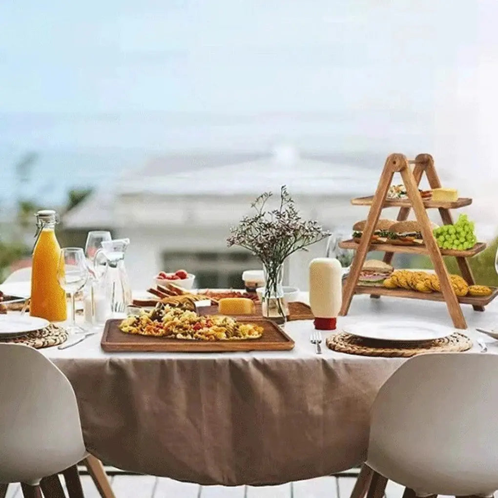 3 Tier Wooden Tray Wood Tiered Tray Decor Cake Stand Farmhouse Tiered Tray Party Serving Dishes And Platters Trays colegio culinario de morelia