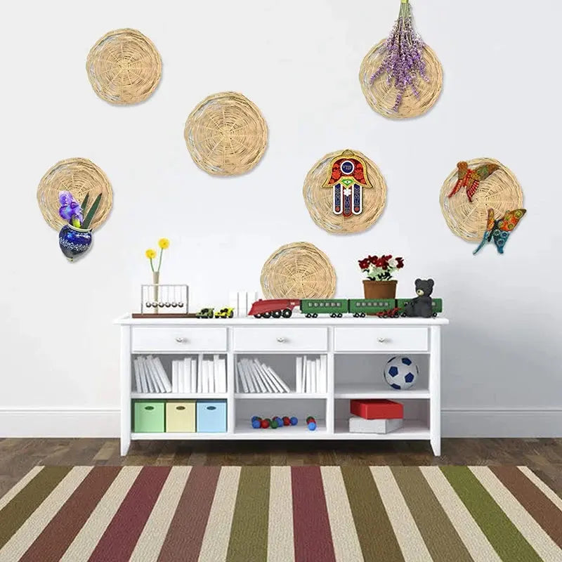 Bamboo Paper Plate Holder - 10 Inch Round Woven Plate Holder, Reusable Paper Plate Holders For Picnic Party colegio culinario de morelia