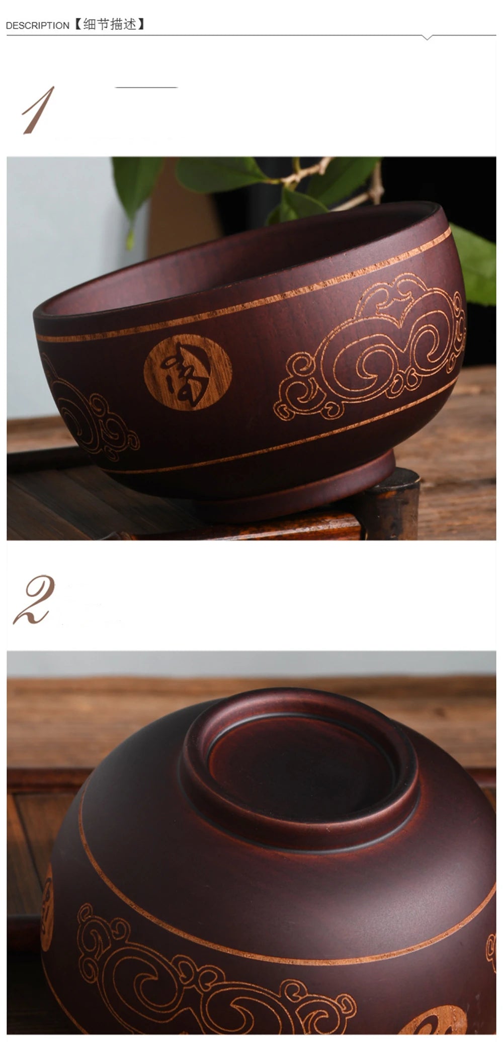 Wooden Bowl Japanese Style Wood Rice Soup Bowl Salad Bowl Food Container Large Small Bowl for Kids Tableware Wooden Utensils Chef's Market