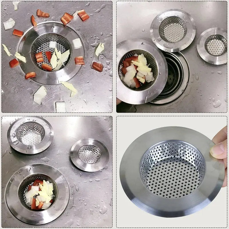 Kitchen Sink Strainer Sink Grid Filter Stainless Steel Mesh Drain Hole Filter Protection Against Clogging Kitchen Accessories colegio culinario de morelia