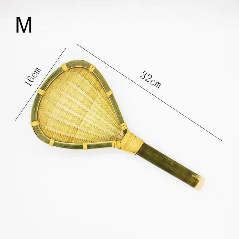 Bamboo weaving colander kitchen bamboo dustpan draining bamboo basket rice sieve scoop fruit basket kitchen storage organizer Chef's Market
