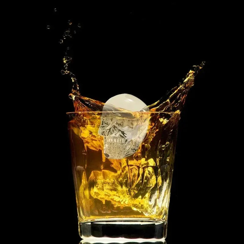 3D Skull Silicone Ice Mould Mold Ice Cube Home Ball Mold Whiskey Cocktail Wine Maker Cream Kitchen Tools Gadgets Dining Bar colegio culinario de morelia