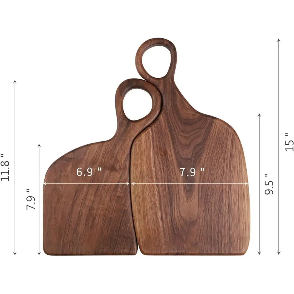 Anniversary Charcuterie Set: 2-Piece Wooden Serving Boards for Couples, Perfect Wedding or Birthday Gift Chef's Market