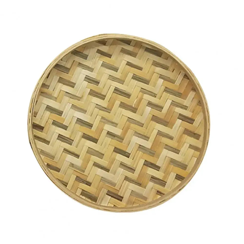 Bamboo Sieve Handmade Natural Bamboo Basket Storage Container Weaving Sieve Fruit Tea Basket Storage Organizer Storage Trays colegio culinario de morelia