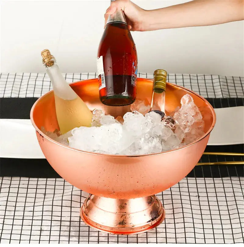 3L Bottle Cooler 304 Stainless Steel Deer Head Ear Can Cooler Champagne Bowl Bucket Keg Double Wall Beer Ice Bucket Bar Supplies colegio culinario de morelia