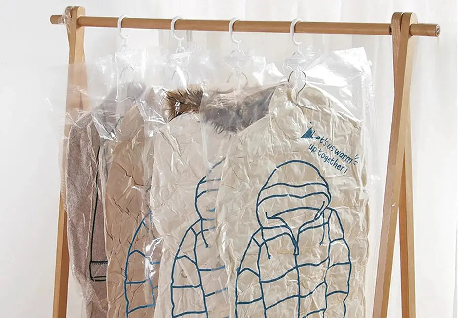 Hanging Vacuum Storage Bags Space Saver Bags Vacuum Seal Storage Bag for Suits Dress Coats Jackets Closet Organizer and Storage colegio culinario de morelia