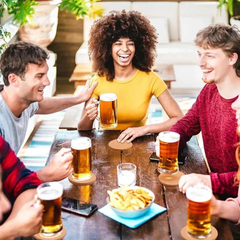 50/1PCS Non-Slip Cork Coaster Natural Round Wooden Cup Mat Heat Insulation Pads Tea Coffee Mug Drinks Holder Table Decoration colegio culinario de morelia