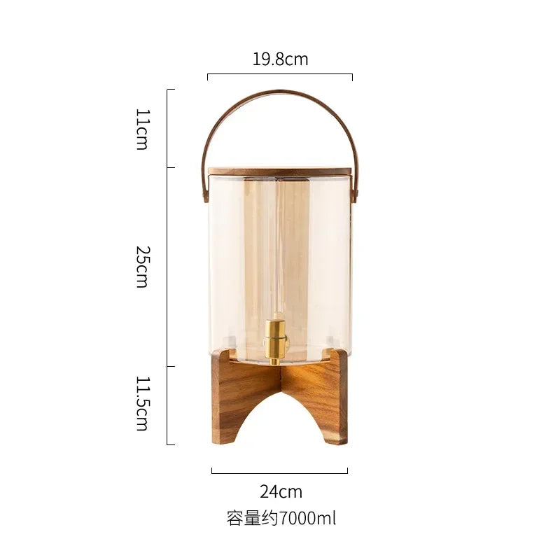 Glass Cold Kettle High-Temperature Resistant Commercial Juice Tank for Home Use Summer Beverage Storage for Kitchen & Bar Chef's Market