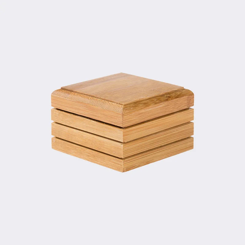 Simple bamboo manual soap box Japanese bamboo soap dish bamboo wooden soap rack Chef's Market