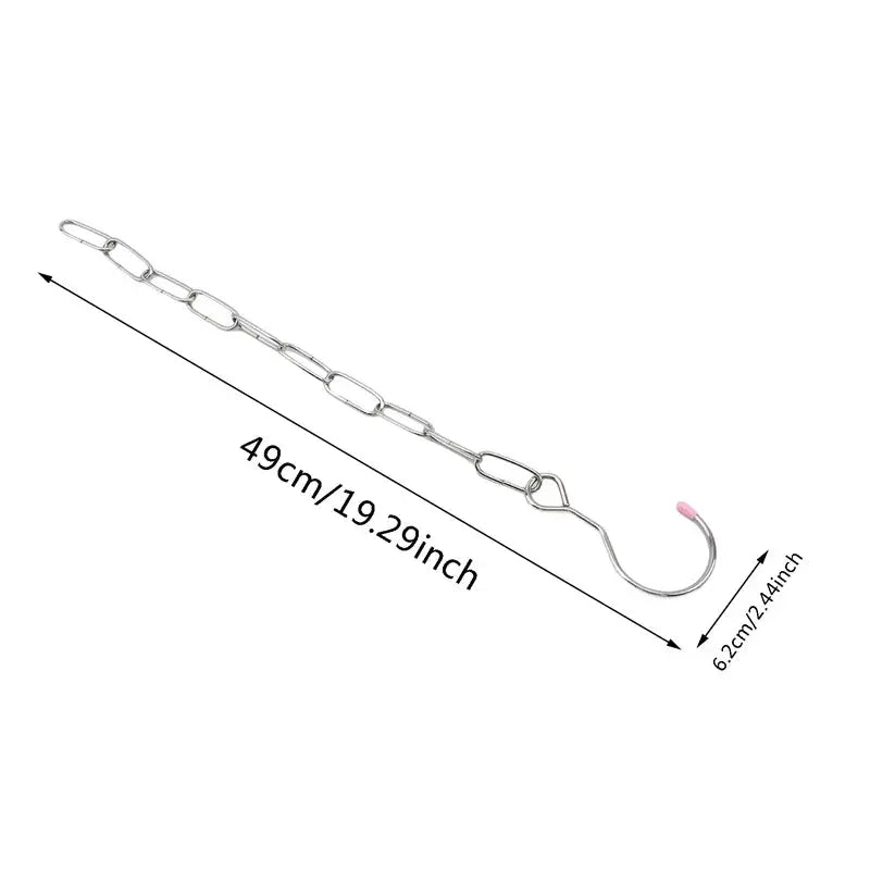 Hanger Hanging Hole Clothes Chain Stainless Steel Hanging Chain Hooks Storage Cloth Closet Hangers Shirts Tidy Save Home Space colegio culinario de morelia