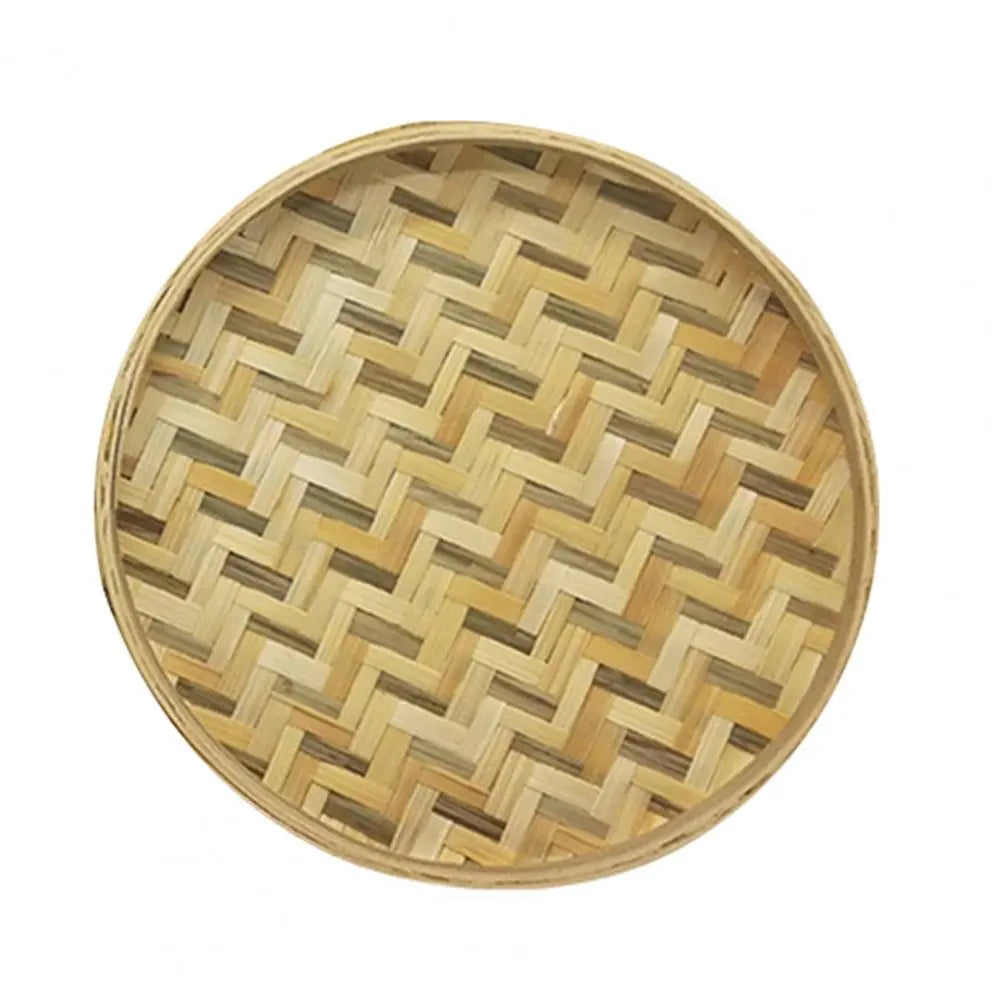 Bamboo Sieve Handmade Natural Bamboo Basket Storage Container Weaving Sieve Fruit Tea Basket Storage Organizer Storage Trays colegio culinario de morelia