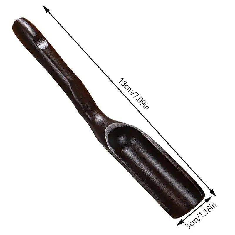1pcs  Wooden Spoon Japanese Tea Spoon Ebony Teaspoon Wood Retro Creative Tea Shovel Tea KongFu Tea Ceremony Accessories Gift colegio culinario de morelia