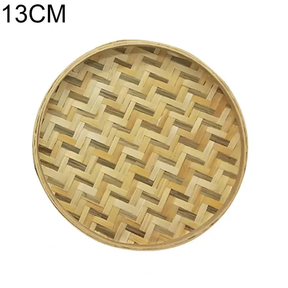 Bamboo Sieve Handmade Natural Bamboo Basket Storage Container Weaving Sieve Fruit Tea Basket Storage Organizer Storage Trays colegio culinario de morelia