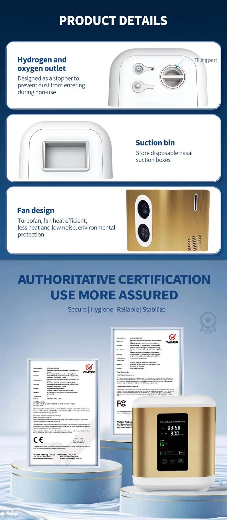 Home Use PEM HHO Therapy Hydrogen H2 Generator Inhaler 600ML/900ML 99.99% Pure Oxyhydrogen Inhalation Therapy Machine colegio culinario de morelia