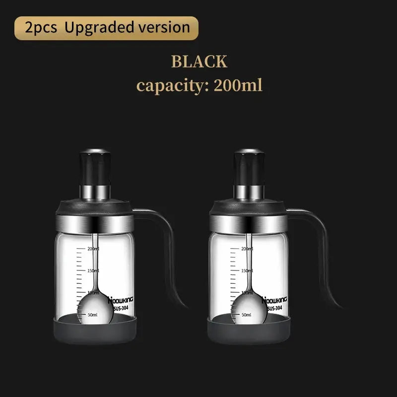 1pc Spice seasoning  bottle  kitchen supplies glass transparent sugar bottle with spoon seasoning bottle Salt and Pepper bottle colegio culinario de morelia