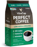 Perfect Low Acid Coffee Grounds, Dark Roast Organic Coffee, 11 Ounces