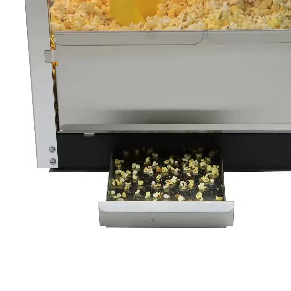 Contempo Pop 8 Oz. Black Stainless Steel Countertop Popcorn Machine