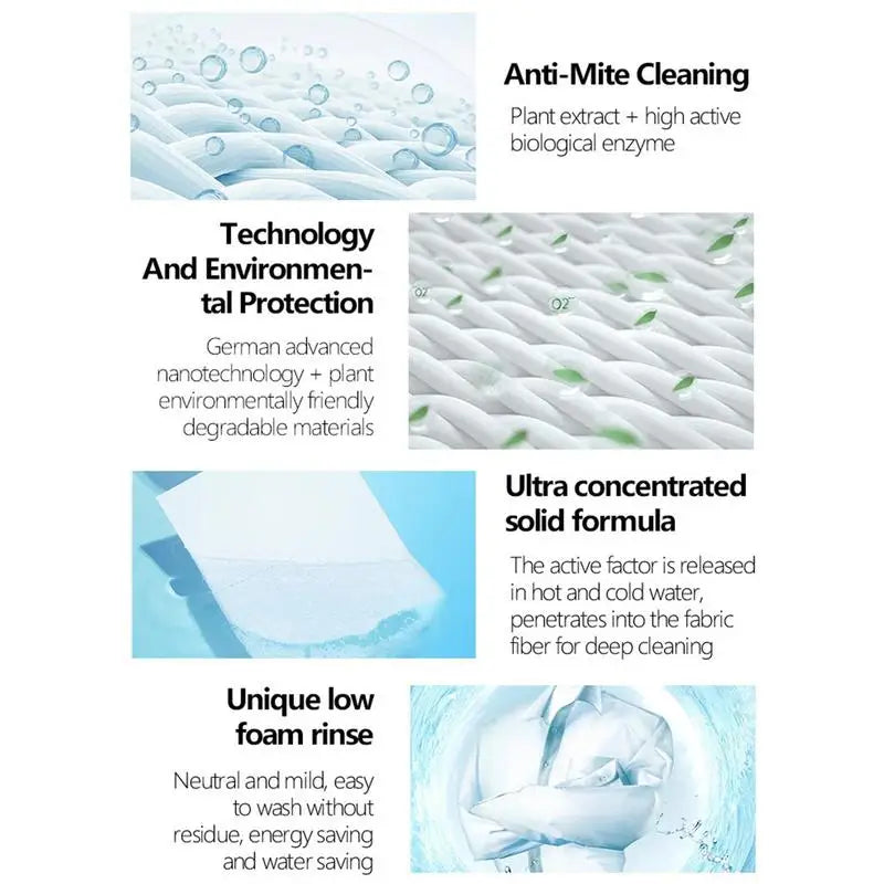 60 Pcs/Lot Eco Friendly Laundry Detergent Soap Sheet Plastic Free Concentrated Washing Strong Laundry Gadget for Washing Machine