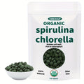 Organic Chlorella Spirulina Tablets, 720 Counts, 4 Months Supply, 50/50 Blend Superfood, No Filler, No Additives, Cracked Cell Wall, Rich In Vegan Protein, And Easy To Swallow.nutritional Supplement For Chef's Market
