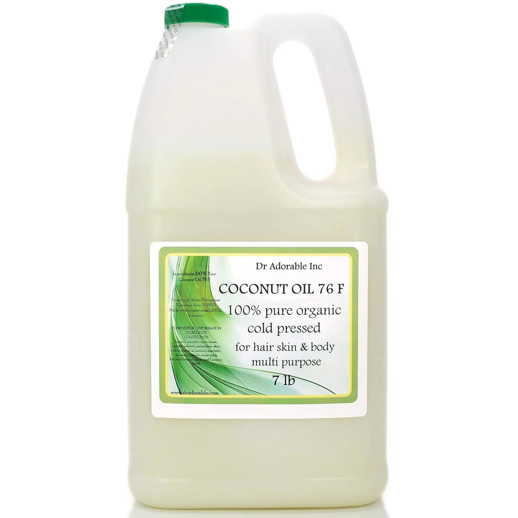 Dr Adorable - 7 Lb - Coconut Oil 76 Degree - 100% Pure Natural Organic Cold Pressed