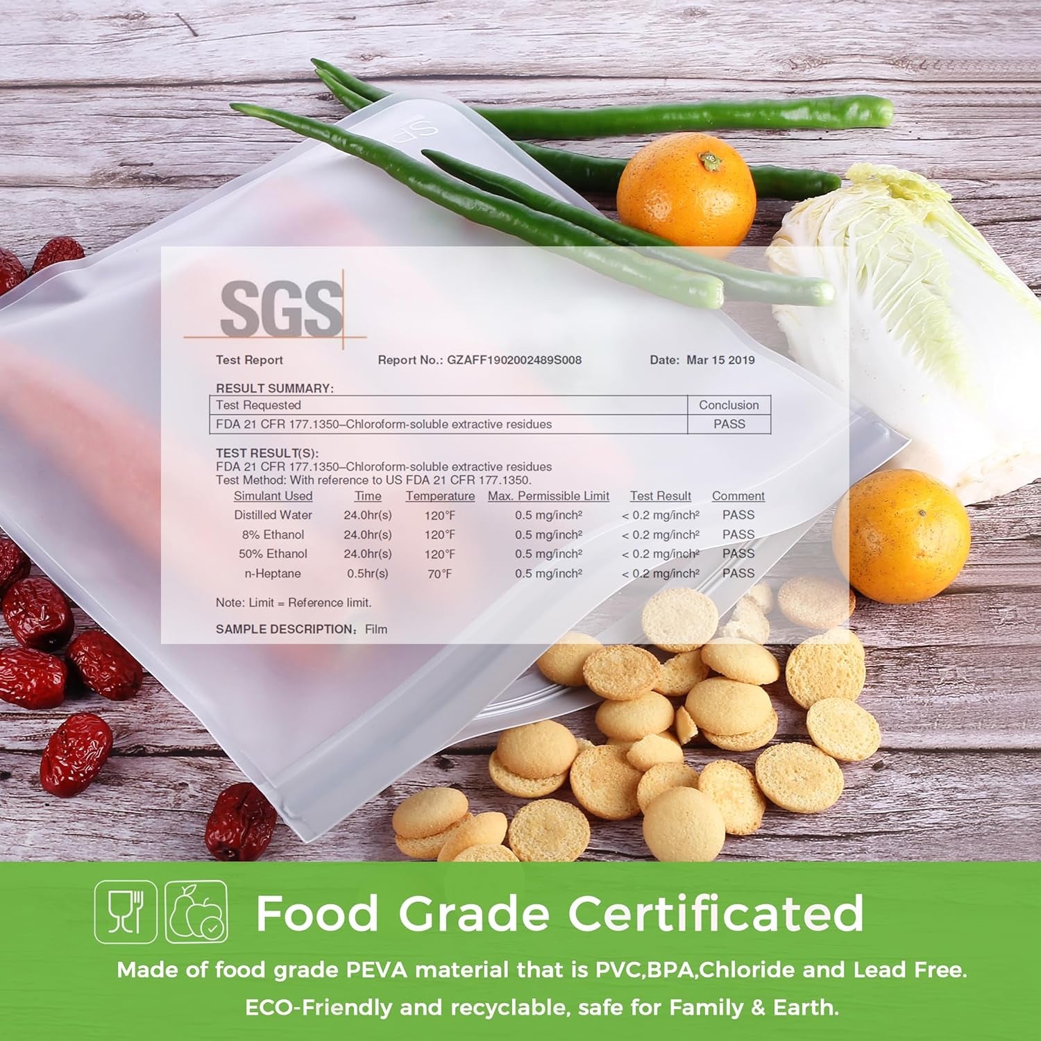 18 Pack BPA FREE Reusable Storage Bags (6 Gallon Freezer Bags, 6 Sandwich Bags, 6 Snack Bags), Extra Thick Leakproof Silicone and Plastic Free Lunch Bag