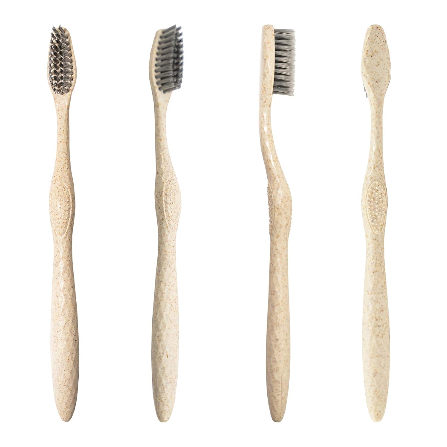 Biodegradable Eco-Friendly Toothbrushes - Individually Sealed - BPA Free Soft Bristles - Sustainable - Recycled Packaging (Pack of 3)