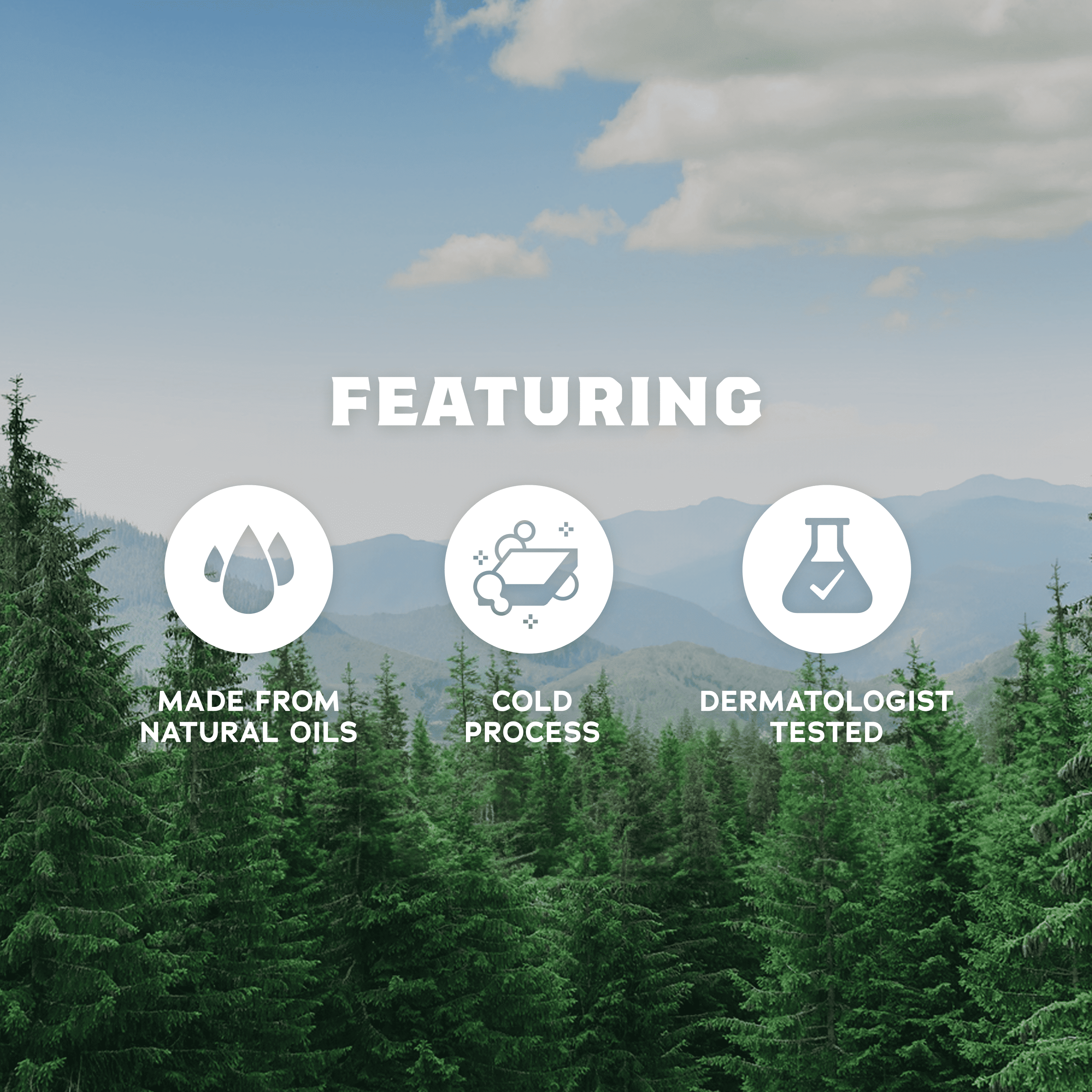 Bar Soap for Men - Cold Process, No Harsh Chemicals - Wood Barrel Bourbon, Pine Tar, Spearmint Basil, Alpine Sage (5 Oz, 4-Pack)