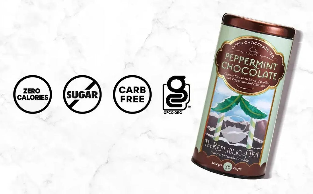 Peppermint Cuppa Chocolate Tea, 36 Tea Bags, Rooibos Tea Dessert Blend