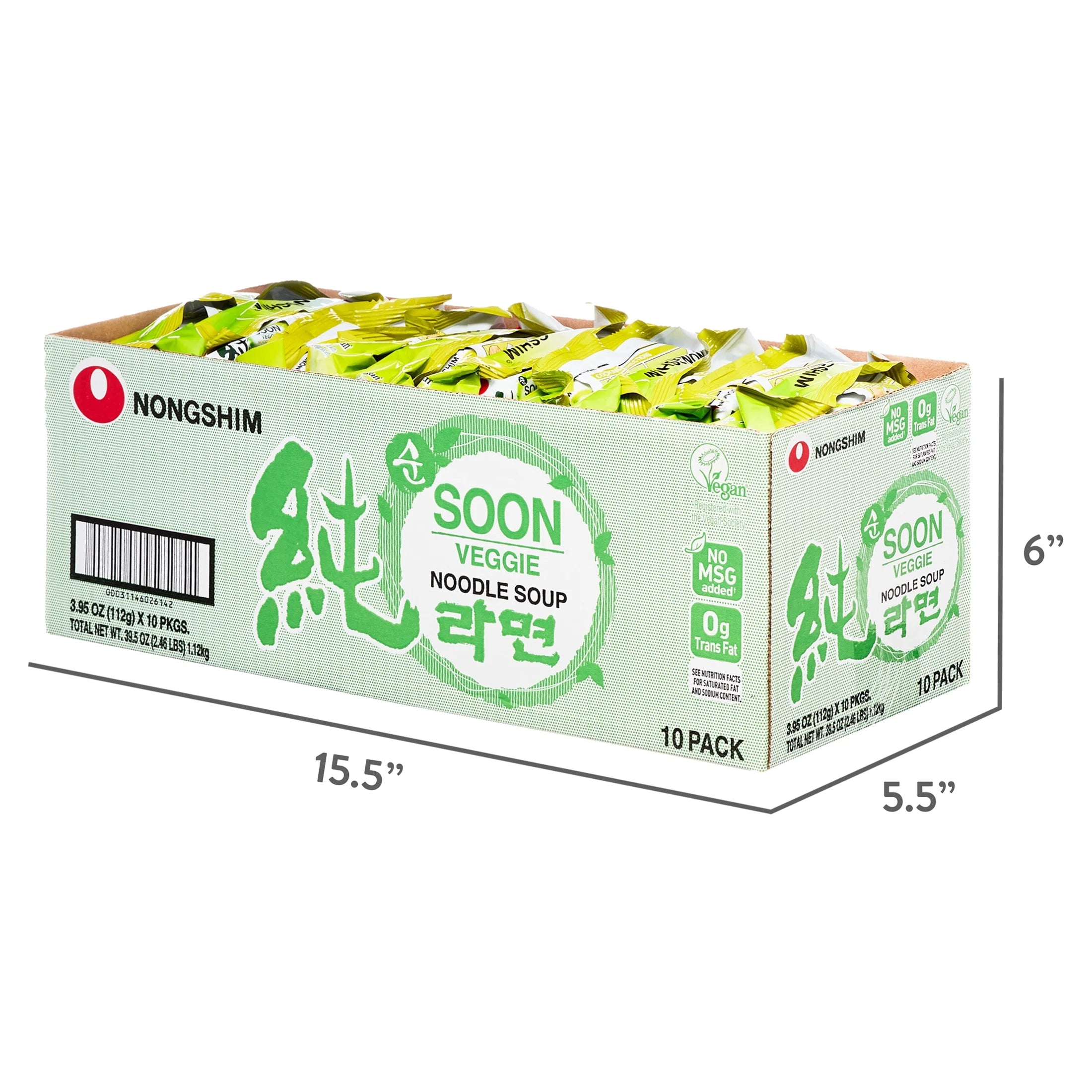 Soon Veggie Vegan Ramen Noodle Soup, 3.95Oz, 10 Count Pack