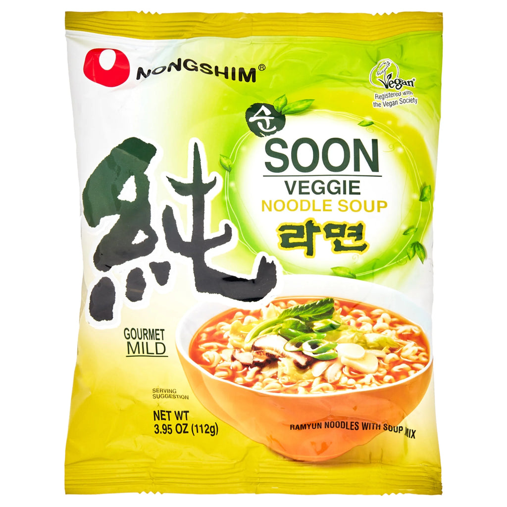 Soon Veggie Vegan Ramen Noodle Soup, 3.95Oz, 10 Count Pack