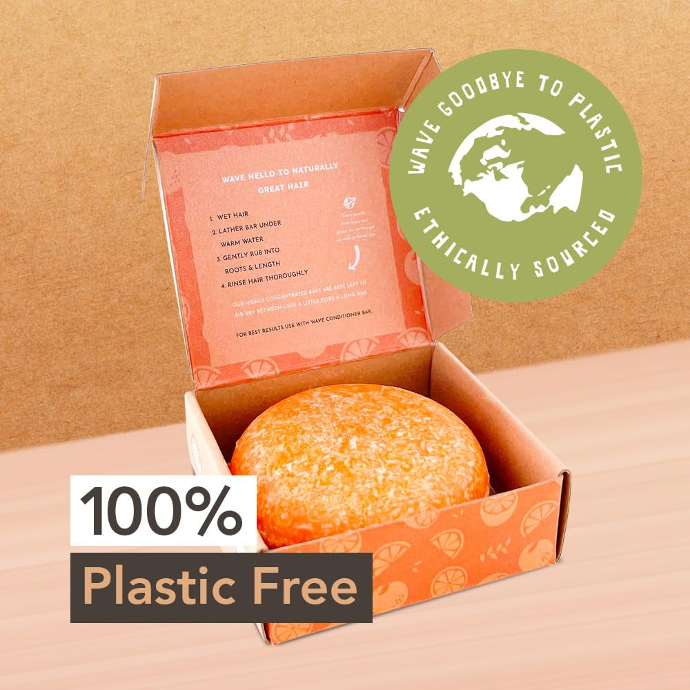 Fresh Citrus Shampoo Bar - Moisturizing & Handmade Vegan Bar for Shiny Hair, Natural, Organic & Non-Gmo Shampoo for Women & Men, 2.3 Oz, Long-Lasting (80-120 Uses)