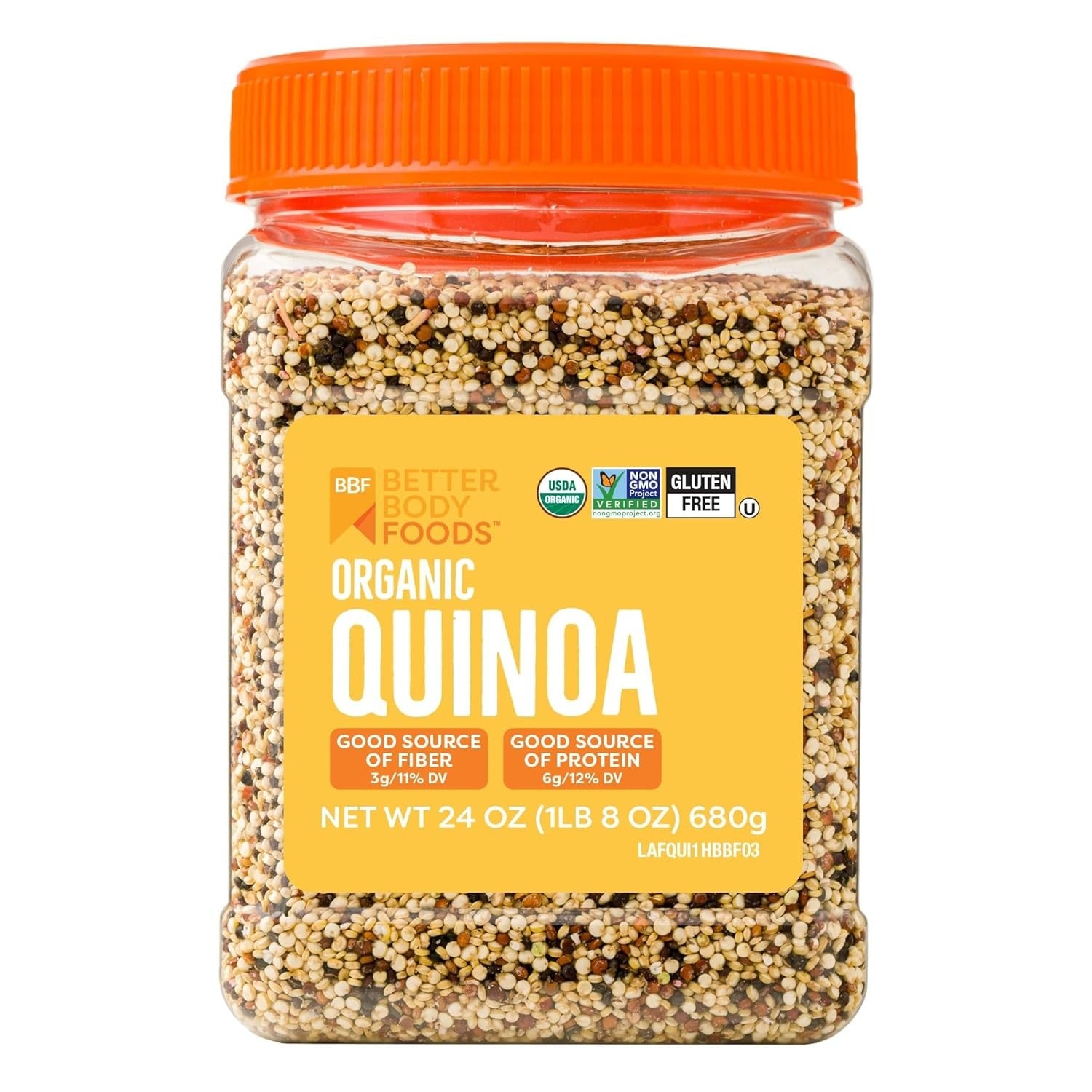 Betterbody Foods Organic Quinoa, Vegan, Gluten Free,, 24 Ounce