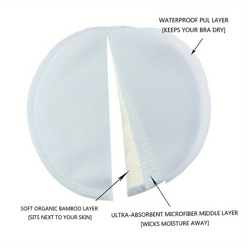 Organic Bamboo Nursing Pads: 10 Washable Pads + Wet Bag + Wash Bag - Super Absorbent & Reusable Breast Pads for Breastfeeding (Large 4.7), Halloween Christmas Thanksgiving Day Gift Chef's Market