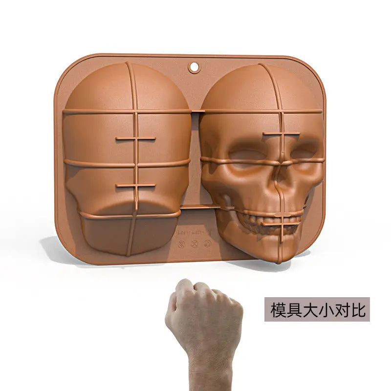 Halloween Gift Skull Mask Baking Cake Mold DIY